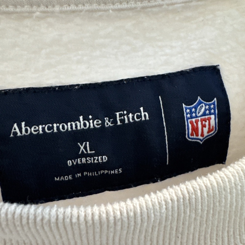 Abercrombie & Fitch Miami Dolphins Sweatshirt Mens XL Cream NFL Football Sports - Picture 4 of 6